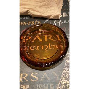 Amber Viking Glass Ashtray Vintage